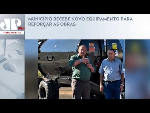 MUNICÍPIO RECEBE NOVO EQUIPAMENTO PARA REFORÇAR AS OBRAS