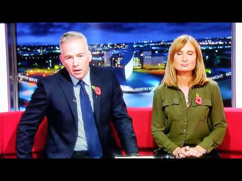 Guy Gives Middle Finger to Live North West Tonight BBC News (Manchester)