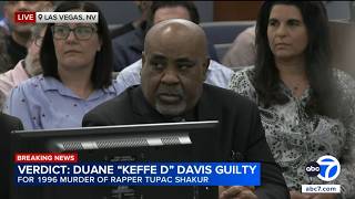 Tupac Shakur murder trial: Duane "Keffe D" Davis found guilty in murder of rap icon