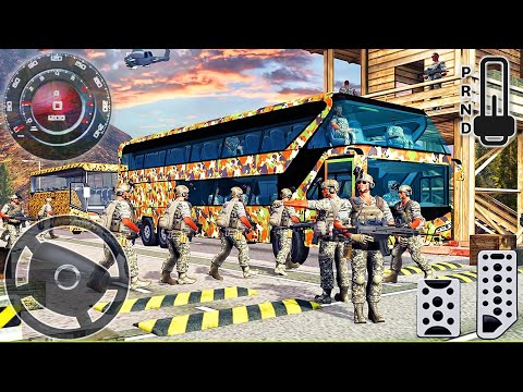 US Offroad Army Bus Driver Simulator - Transport Soldier Duty Driving - Android GamePlay