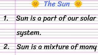 Download lagu Sun Essay in English 10 Lines Short Essay on The S....mp3
