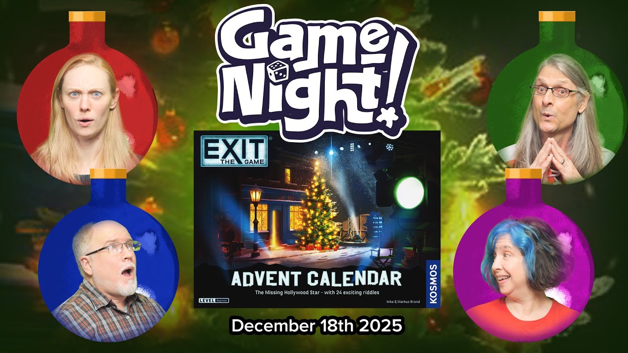 GameNight! 24 Days of Christmas Day 18 - Exit: The Game Advent Calendar - The Missing Hollywood Star