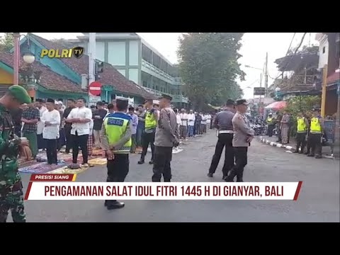 PECALANG, TNI POLRI, DISHUB, MENGAMANKAN GIAT SHOLAD IDUL FITRI DI GIANYAR