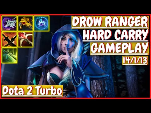 Drow Ranger 14/1/13 [HARD CARRY] [Gameplay DOTA 2 Turbo] 7.32