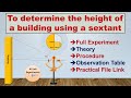 Sextant Full Experiment To Determine The Height Of A Building