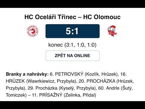 6.kolo HC Oceláři Třinec - HC Olomouc