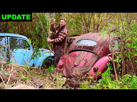 Abandoned Rare 1955 Vw Beetle Found Buried in Junkyard sitting 51 years Rescued Full Restoration P2