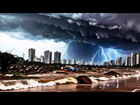 RIO GRANDE DO SUL: CHUVAS TORRENCIAIS E VENTOS DEVASTADORES DEIXAM RASTRO DE DESTRUIÇÃO.
