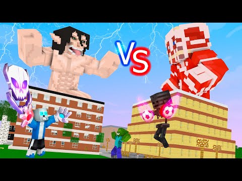 GA Animations - Monster School Good and Bad Titan with Sans - Minecraft Animation