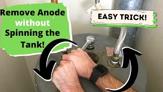 Keep Water Heater from Spinning!  [Remove Anode Rod EASY TRICK]
