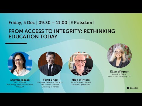 OEB 2025 - Friday Keynote Plenary: From Access to Integrity: Rethinking Education Today