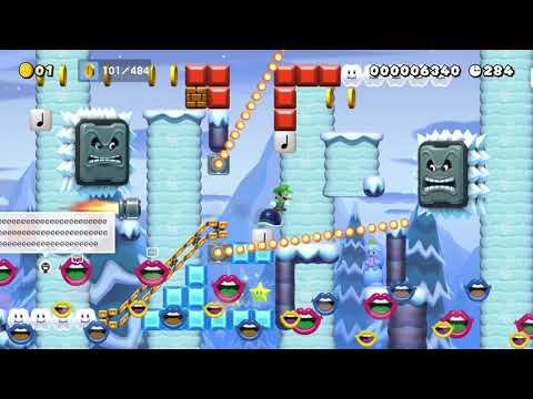 full automatic level dont move (5) by unäD 🍄 Super Mario Maker 2 #amy