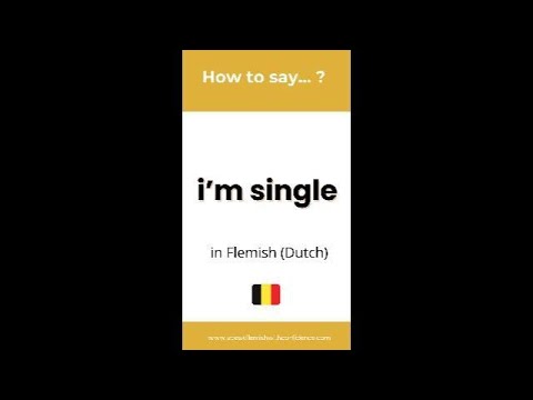 How to Say 'I'm Single' in Flemish 🇧🇪 | Fun Dutch for Beginners!