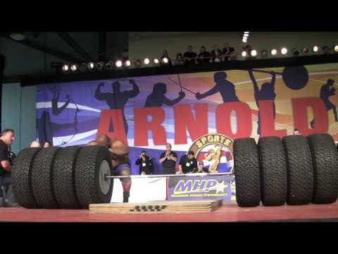 Arnold Strongman Classic 2013: Day 2-Mark Felix World Record Tire Deadlift