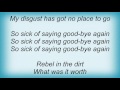 Rollins Band - Saying Goodbye Again Lyrics