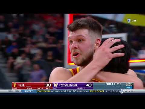 Men's Basketball - PAC12 Tournament: USC 75, Washington 78 - Highlights 03/14/2019