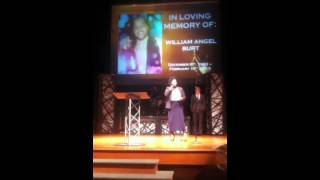 Bonnie singing for Williams funeral
