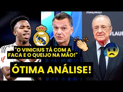 “É O VINICIUS JÚNIOR QUEM ESTÁ DANDO AS CARTAS, gente! E o REAL MADRID agora…” MAURO CEZAR ANALISA