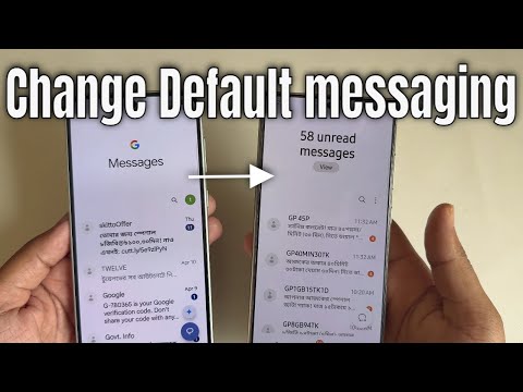How to change default messaging app Samsung | Google message to Samsung message app