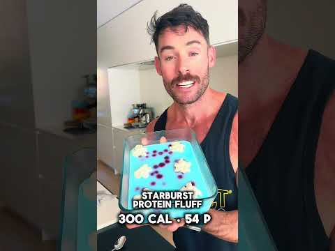 Starburst Blue Raspberry Protein Fluff #bakedlean #macrofriendly