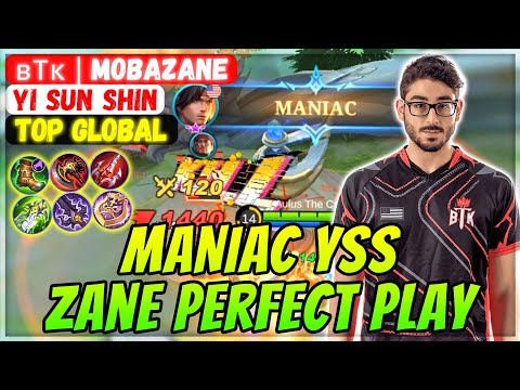 MANIAC YSS, Zane Perfect Play [ Top Global Yi Sun Shin Mobazane ] Aulus The Creator - Mobile Legend