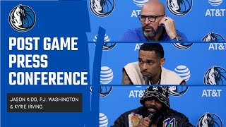 Jason Kidd, P.J. Washington, Kyrie Irving | Press Conference @MIA | 04/10/24