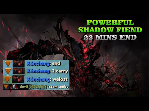 POWERFUL Shadow Fiend 23 MINS END! - Dota 2 Hammer
