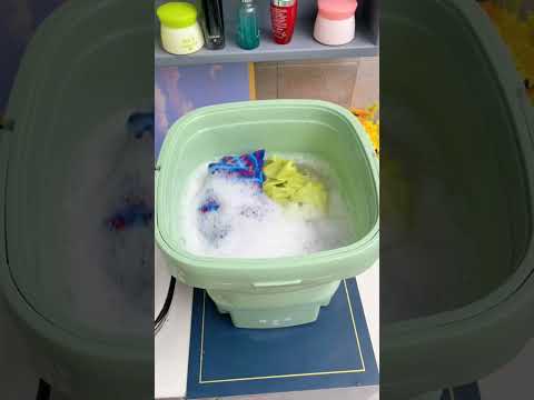Qualityzone multicolor mini folding washing machine