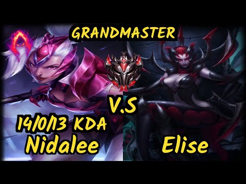 MRDS TynX (NIDALEE) vs ELISE - 14/0/13 KDA JUNGLE GAMEPLAY - EUW Ranked GRANDMASTER
