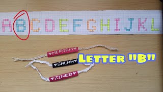 How to make name bracelet with only thread ( letter B ) | Friendship bracelet | DIY bracelet