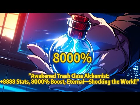"Awakened Trash Class Alchemist: +8888 Stats, 8000% Boost, Eternal—Shocking the World!"