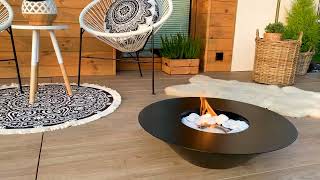 Divina Fire Camino a Bioetanolo da Giardino Santorini Bianco - D.60 cm