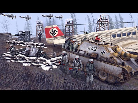 Can 100 Panzergrenadiers Hold AIRBASE BUNKER Defenses!? - Gates of Hell: WW2 Mod