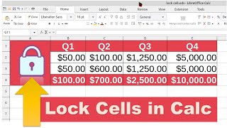 How to lock cells in LibreOffice Calc