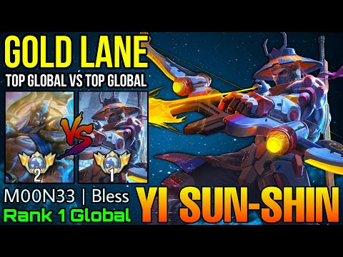 Gold Lane Yi Sun Shin VS Top 2 Aldous! - Top 1 Global Yi Sun Shin by M00N33 | Bless - Mobile Legends