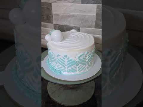 Stencil cake design |first time tried stencil cake |♡♡