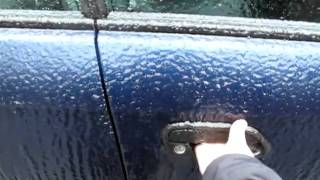 Open car door ice