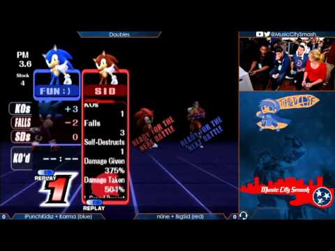 TO11 -  iPunchKidsz + NEG | Karma (blue) vs n0ne + BigSid (red) - Project M Doubles
