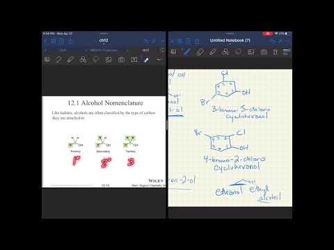 Organic 1 Ch 12 part 1: Alcohols