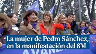 8M: La mujer de Pedro Snchez, Begoa Gmez, asiste a la manifestacin por el Da de la Mujer