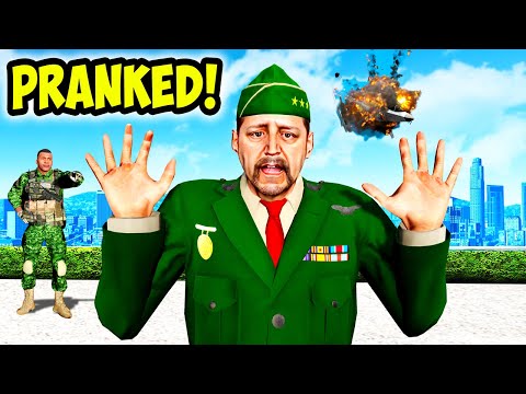 7 Ways To PRANK The ARMY in GTA 5!