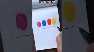 Finger Printing Art #8 Easy thumb Painting Art for Kids #shorts #ytshorts #shortsvideo #viral #easy