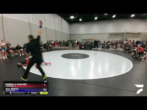 110 Lbs Round 3 (6 Team) - Isabella Sanchez, Tennessee Vs Eva Reintz, Washington 5dee