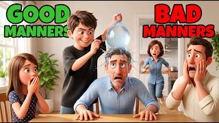 Good Manners vs Bad Manners as a Guest | Easy English Practice For Beginners (A1 & A2) Level