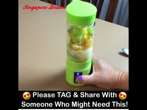 Portable Rechargeable USB Juicer Cup - 380ml Electric Personal Blender - Fruit Mixer Protein Shaker