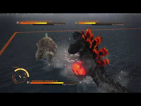 GODZILLA PS4 - Burning Godzilla vs Angurius vs Burning Godzilla
