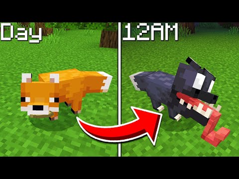 Minecraft Mobs Become Scary At MIDNIGHT...