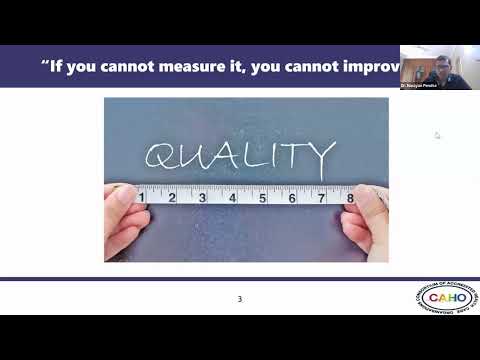 CAHO - ISQua Webinar 29 : Key Performance Indicators - Monitors, Measuring, Benchmarking