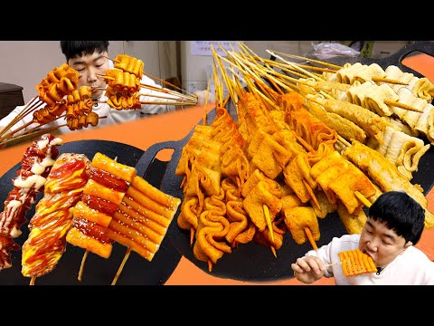 5백원짜리 시장어묵 클라스.. 매운어묵 40개 털고 닭꼬치 떡꼬치 소떡소떡 핫바 또털자..