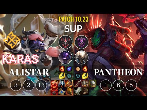 EM Karas Alistar vs Pantheon Sup - KR Patch 10.23